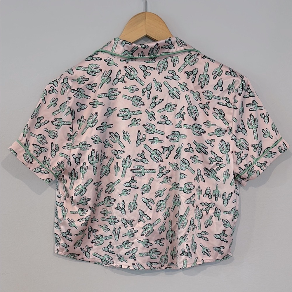 Pink Cactus Print Pajama Set - Picture 4 of 7